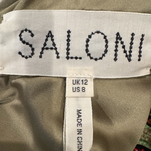 SALONI Adele printed silk-satin maxi - Picture 2 of 2